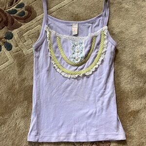 Super cute purple coquette tank top